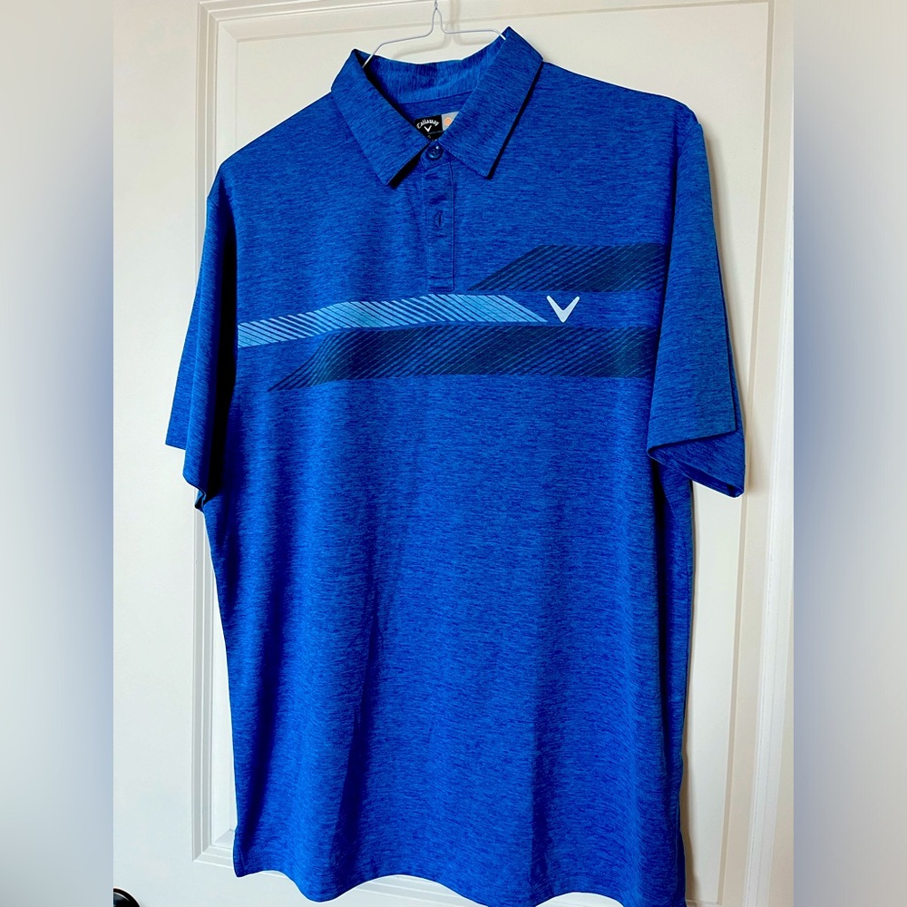 Men’s Callaway Opti-dri Golf Polo - Royal blue, size L